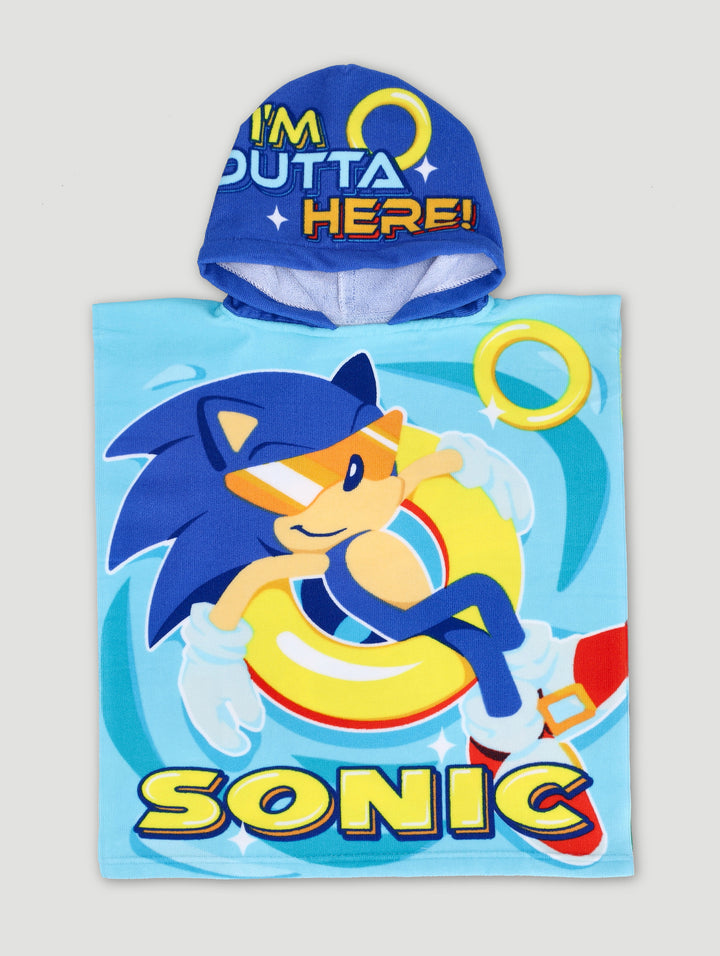 Sonic Hooded Towel - Blue