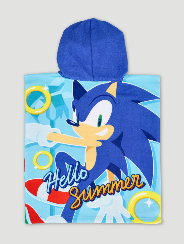 Sonic Hooded Towel - Blue