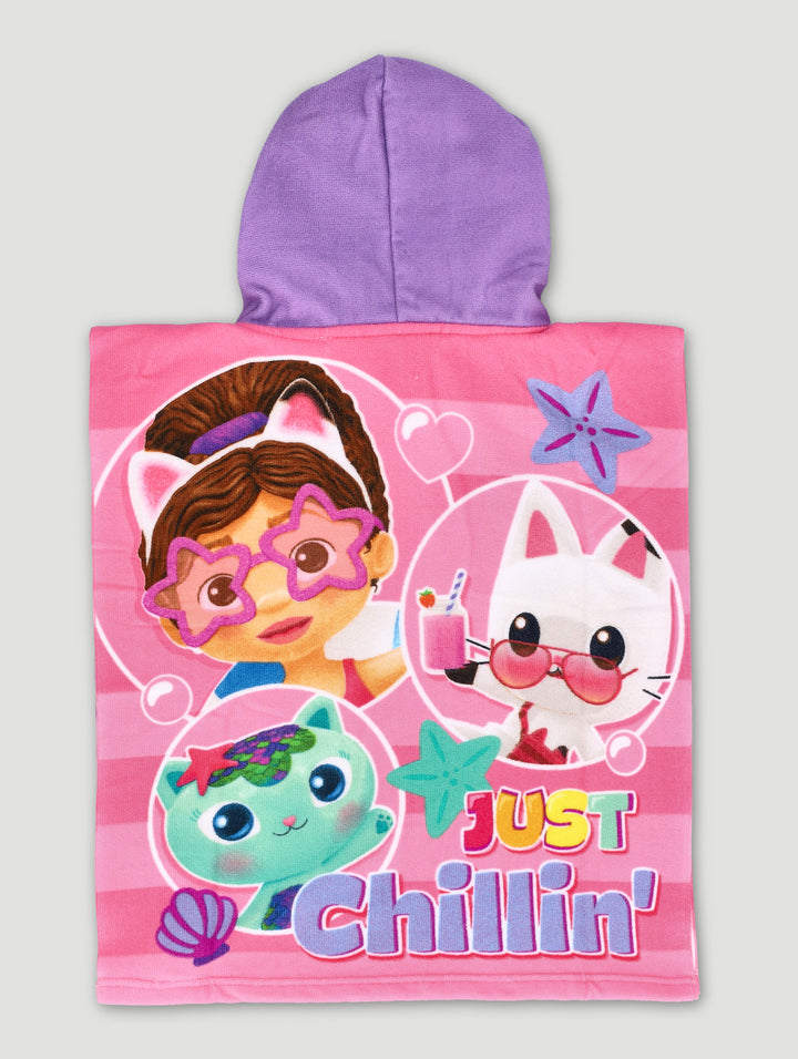 Pre-Girls Gabby'S Dollhouse Hooded Towel - Lilac