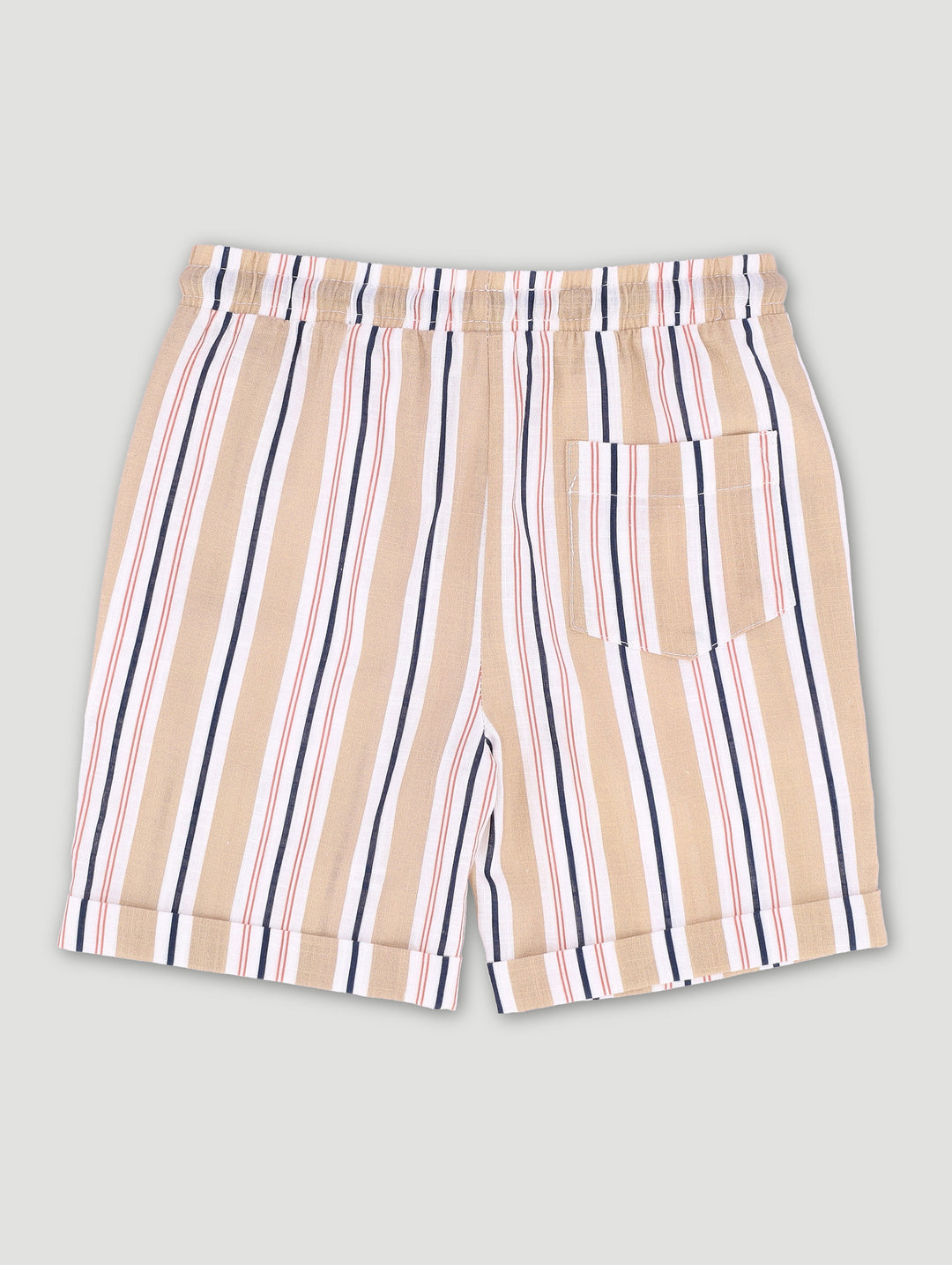 Pre-Boys Stripe Print Shorts - Stone