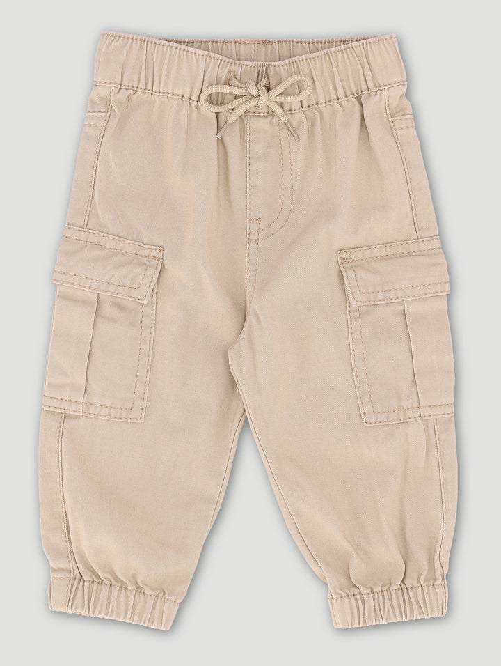 Baby Boys Cargo Twill Jean - Stone