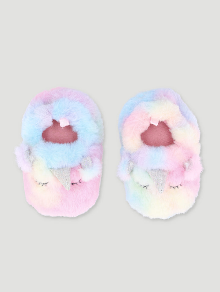 Baby Girls Unicorn Slippers - Multi