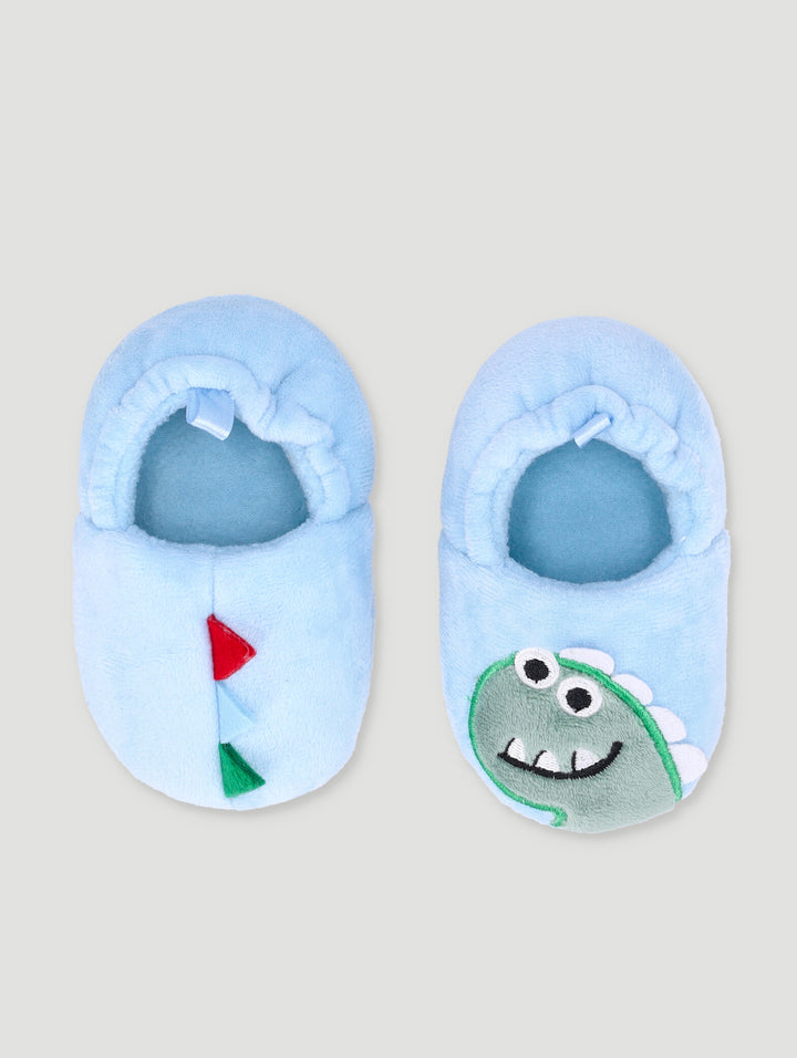 Baby Boys Dino Slippers - Blue