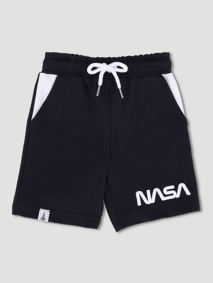 Pre-Boys Nasa Ombre Print Shorts - Black