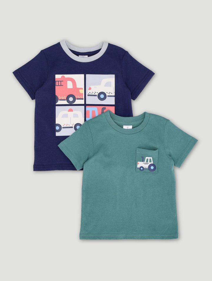 Baby Boys 2 Pack Harbour Tee - Grey