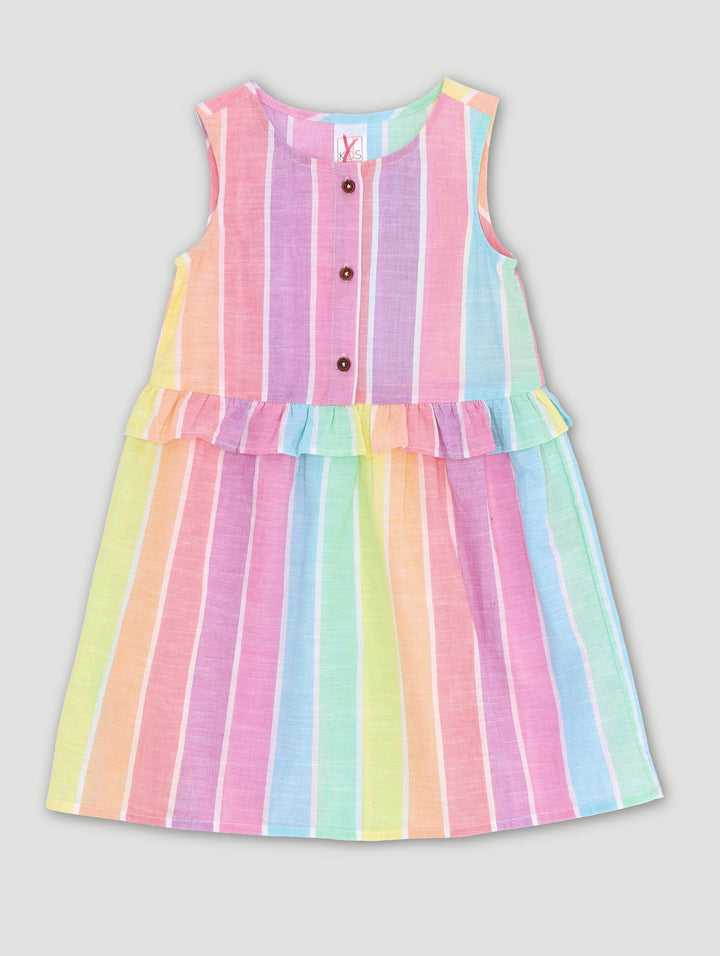 Pre-Girls Stripe Linen Dress