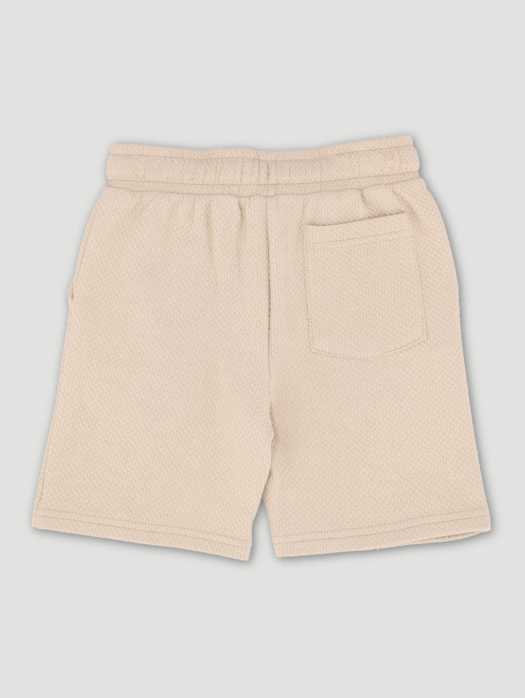 Pre-Boys Textured Fleece Shorts - Stone