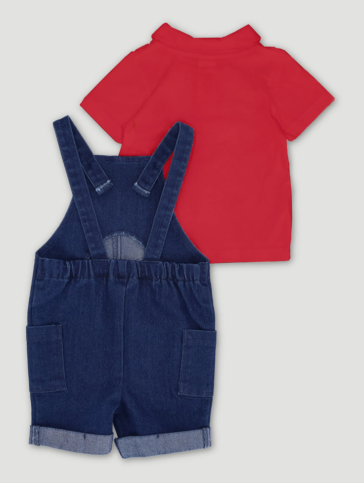 Baby Boys Fashion Dungaree Set - Denim