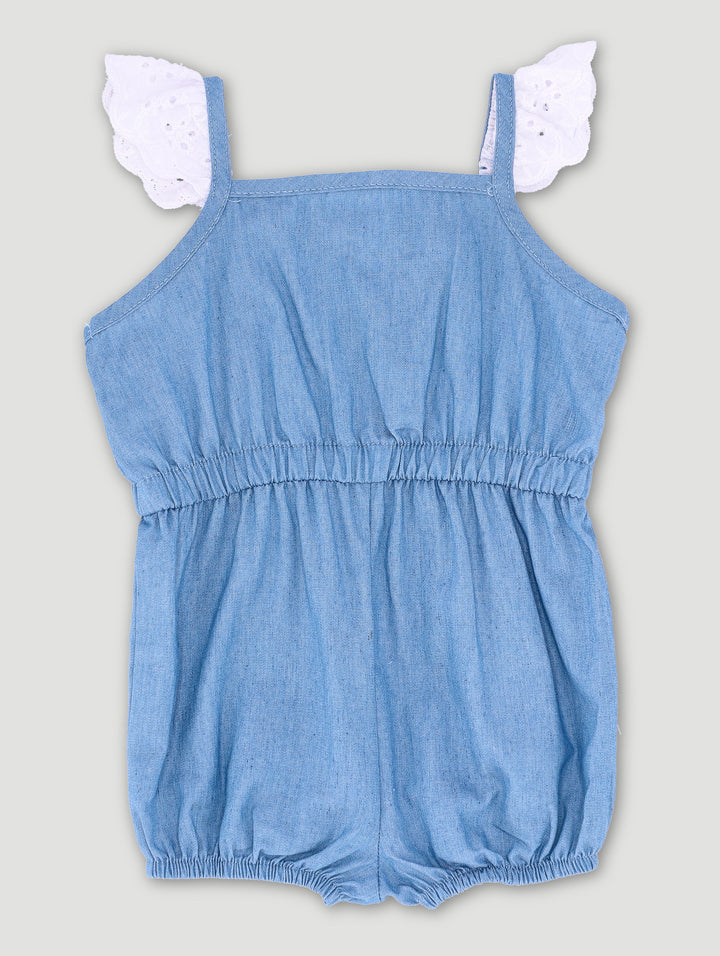 Baby Girls Denim Romper - Denim