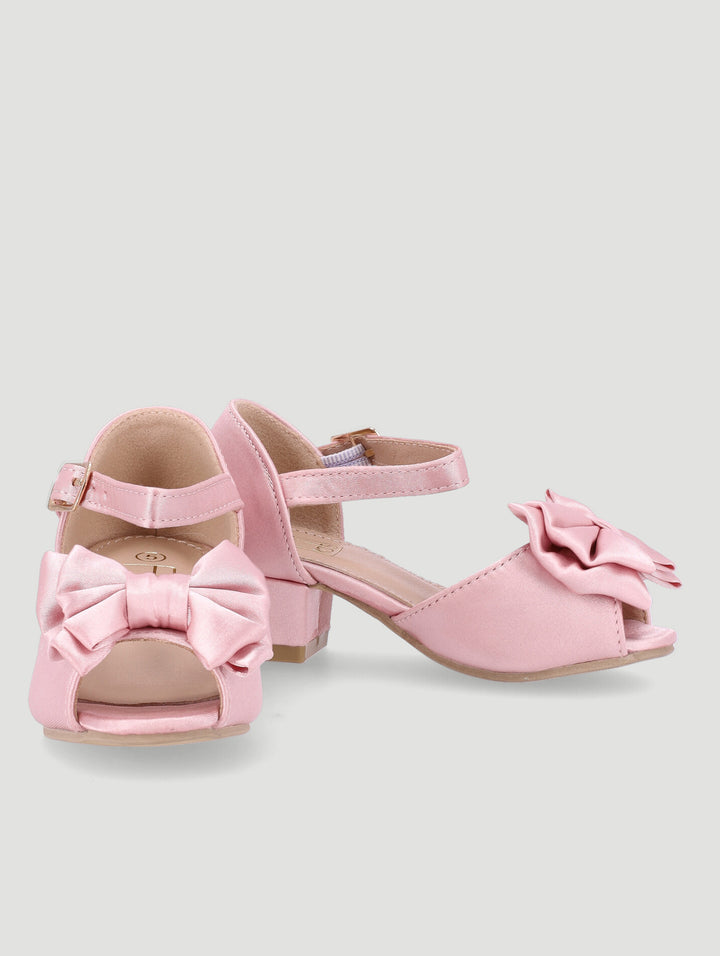 Pre-Girls Bow Heeled Sandal - Pink