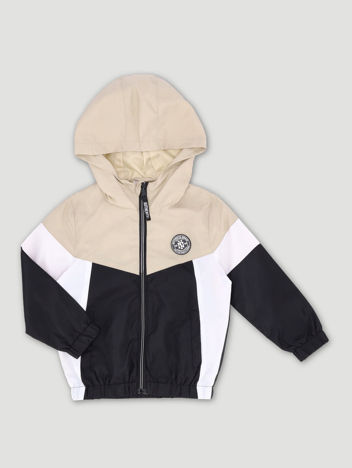 Pre-Boys Shell Jacket - Stone/Black/White