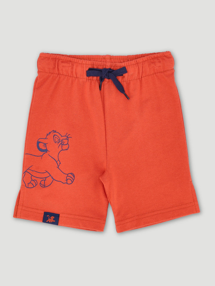 Pre-Boys Lion King Fleece Short - Rust