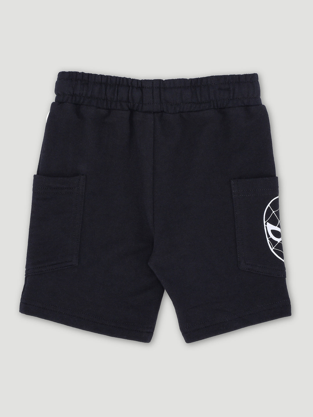 Pre-Boys Spiderman Draw Cord Fleece Shorts - Black