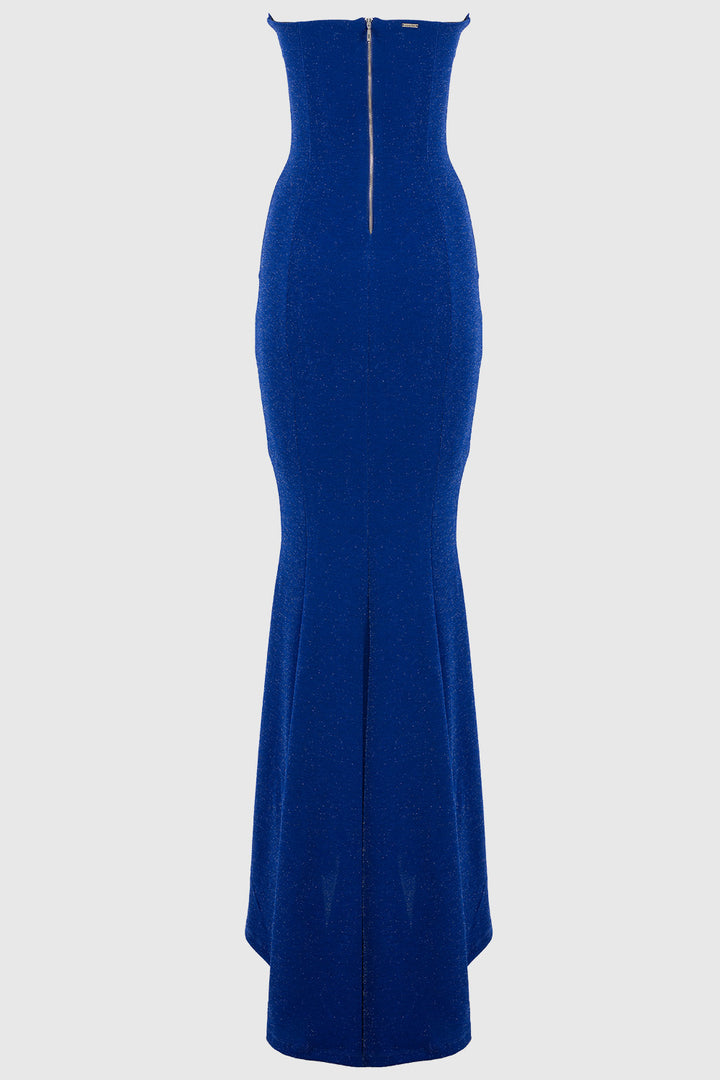 Boobtube Maxi Evening Dress - Cobalt