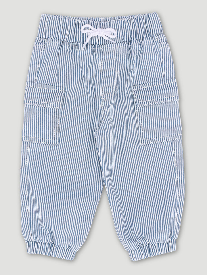 Baby Boys 1 Up Stripe Jean - Blue