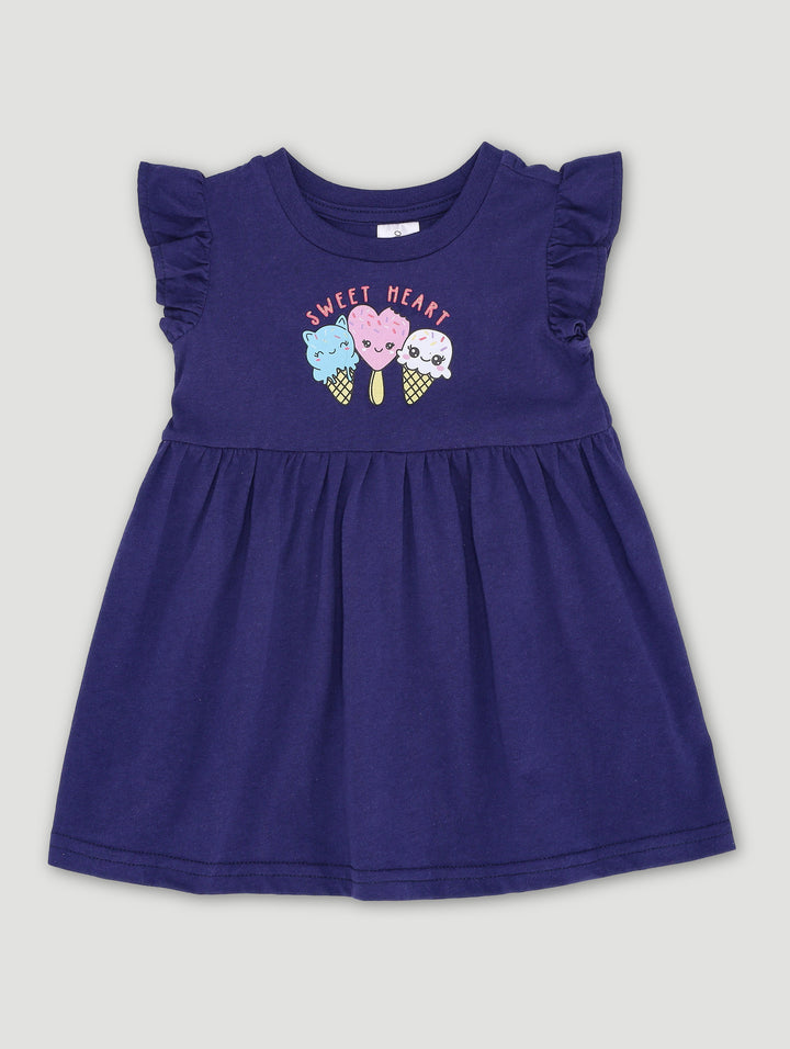 Baby Girls Sweetheart Dress - Blue