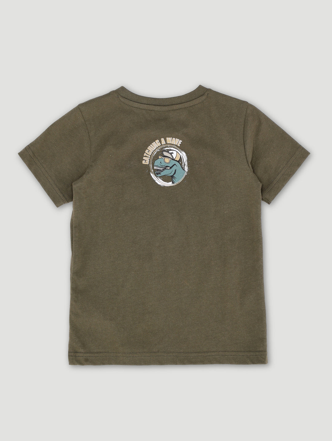 Pre-Boys Dino Surf Tee - Olive