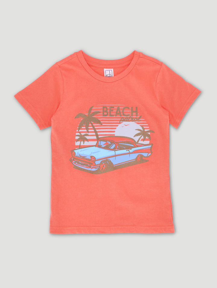 Pre-Boys Beach Buggie Tee -Orange