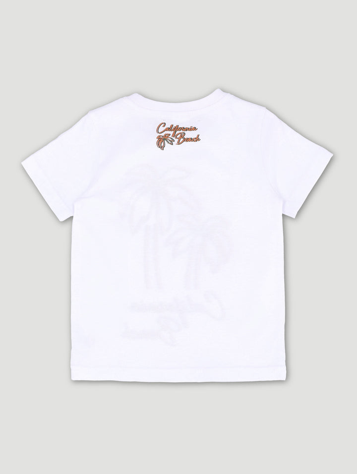 Pre-Boys Palm Tree Tee - White