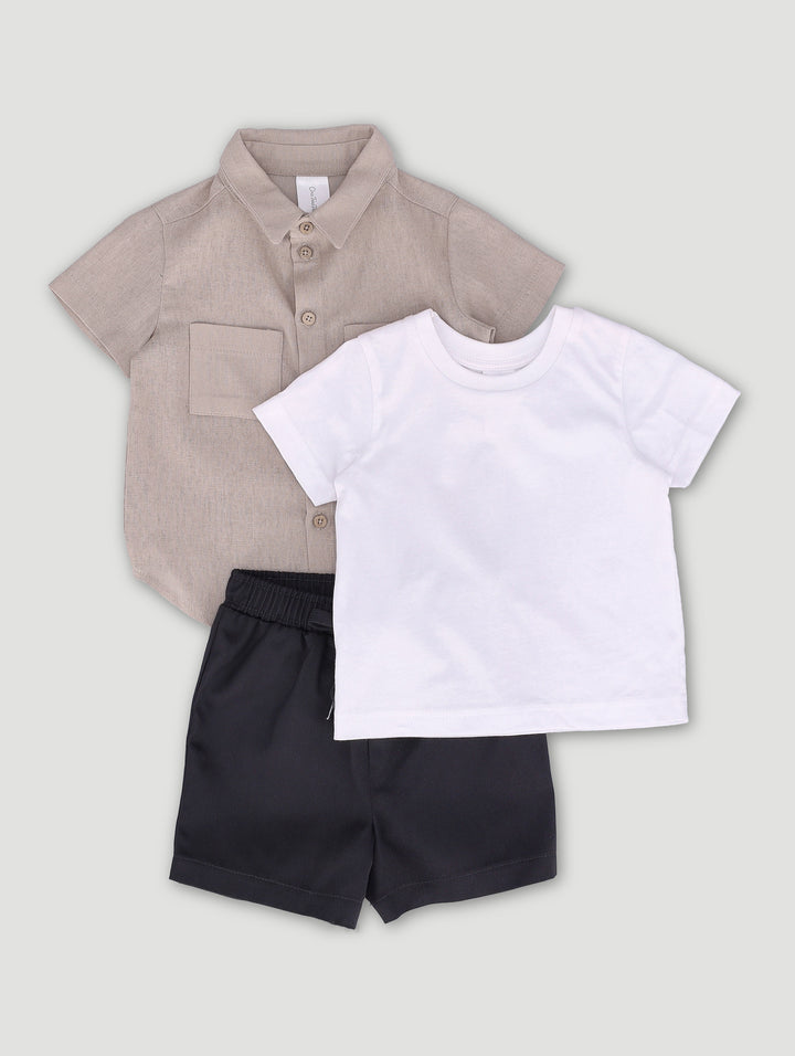 Baby Boys 3 Piece Cotton Set