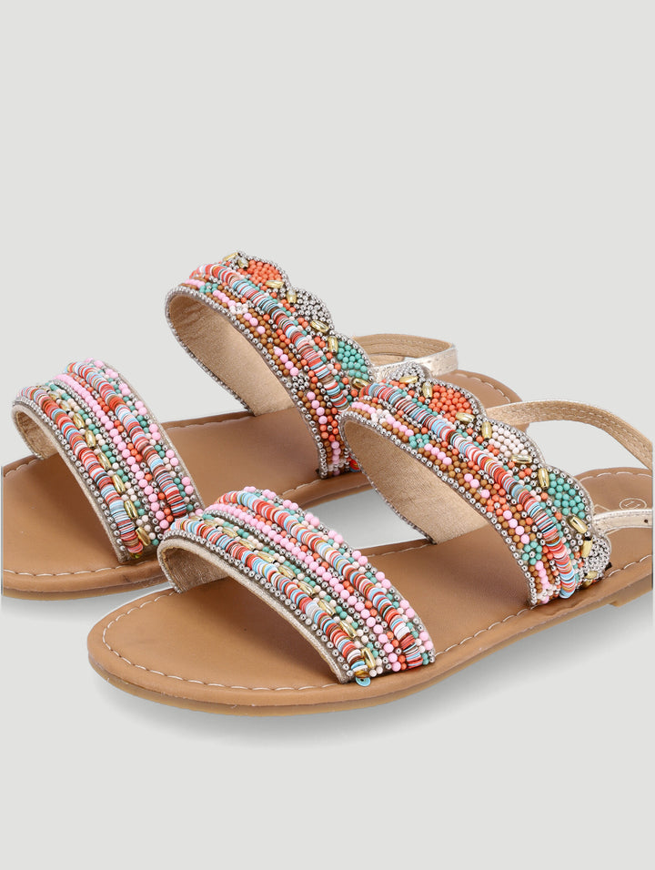 Pre-Girls Beaded Slingback Sandal