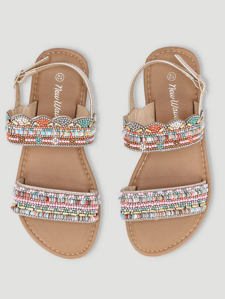 Girls Beaded Slingback Sandal