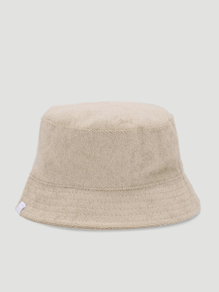 Baby Boys Towelling Bucket Hat - Stone