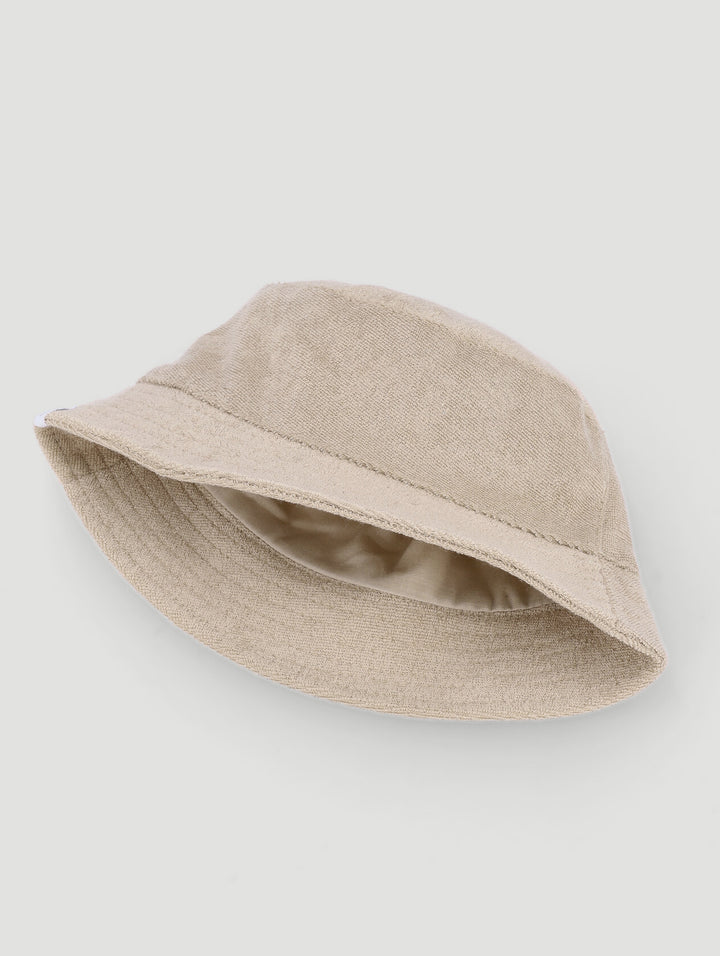 Baby Boys Towelling Bucket Hat - Stone