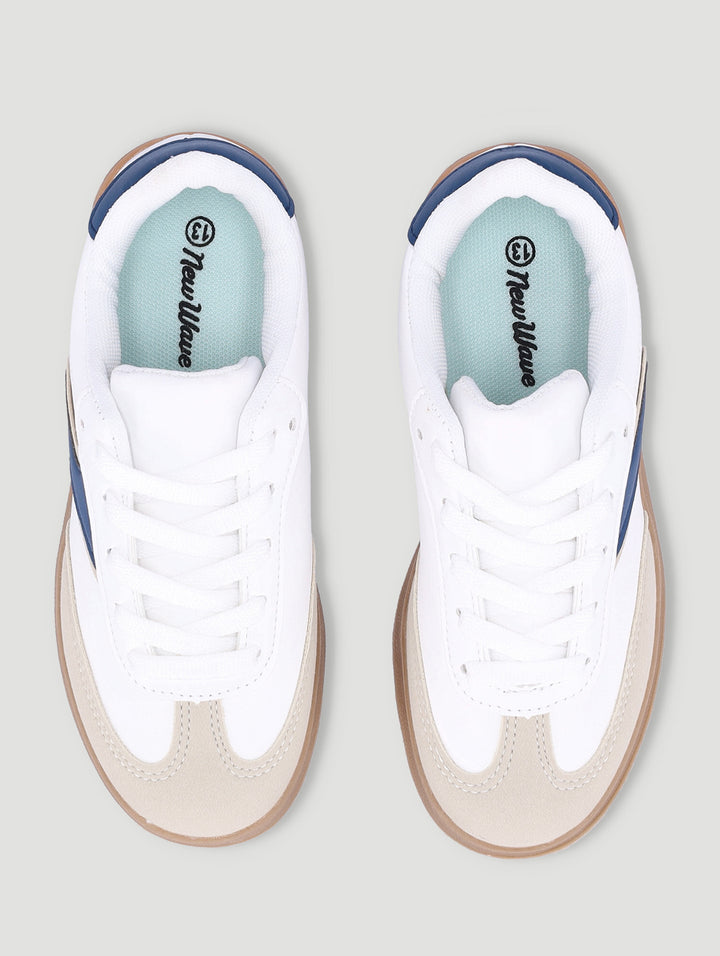 Boys Gumsole Sneaker - White/Blue