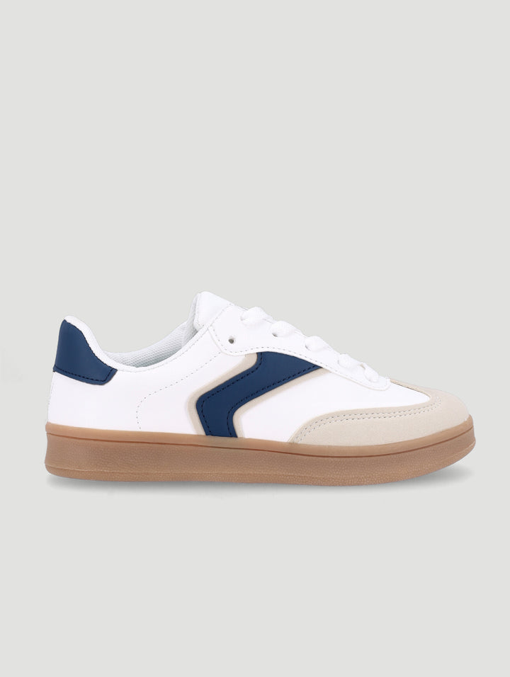 Boys Gumsole Sneaker - White/Blue