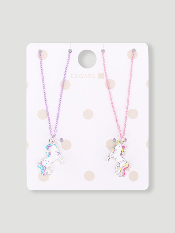 Pre-Girls Unicorn Best Friends Necklaces - Multi