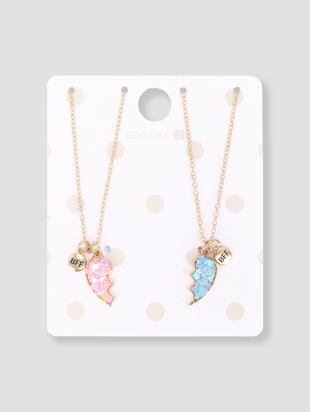 Pre-Girls Heart Best Friends Necklaces - Gold