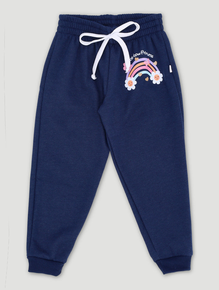 Pre-Girls Basic Brushed Fleece Jogger - Navy