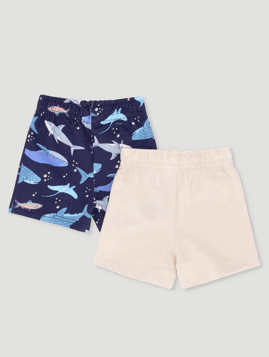 Baby Boys 2 Pack Under The Sea Shorts - Navy