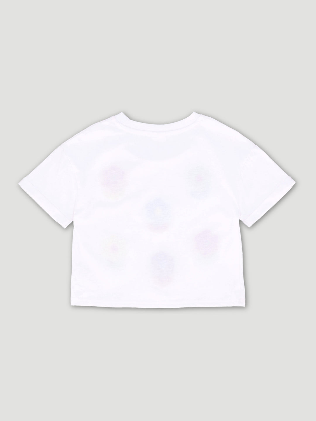 Pre-Girls Short Sleeve Flowers Tee - White