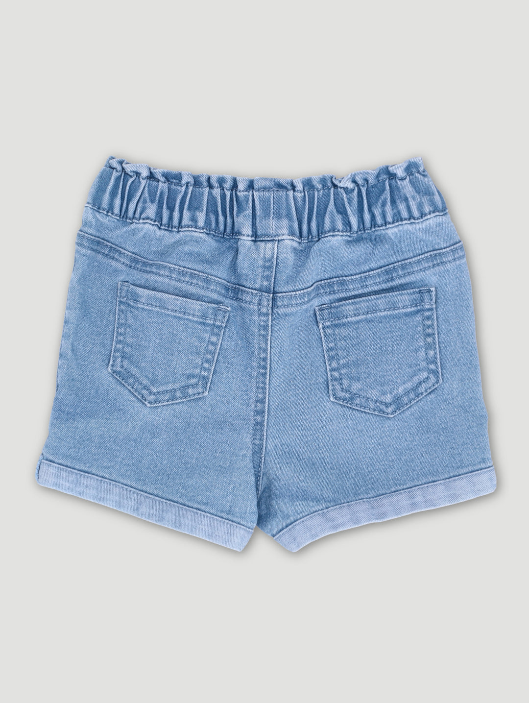 Baby Girls Butterfly Denim Short - Denim