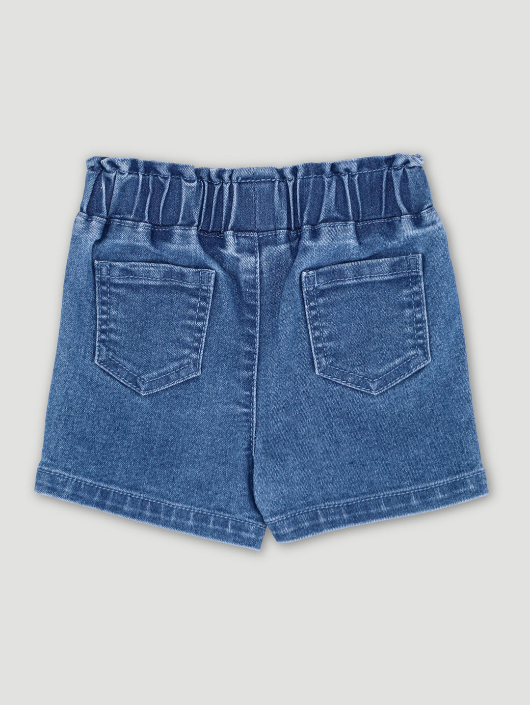 Baby Girls Bow Denim Short - Denim