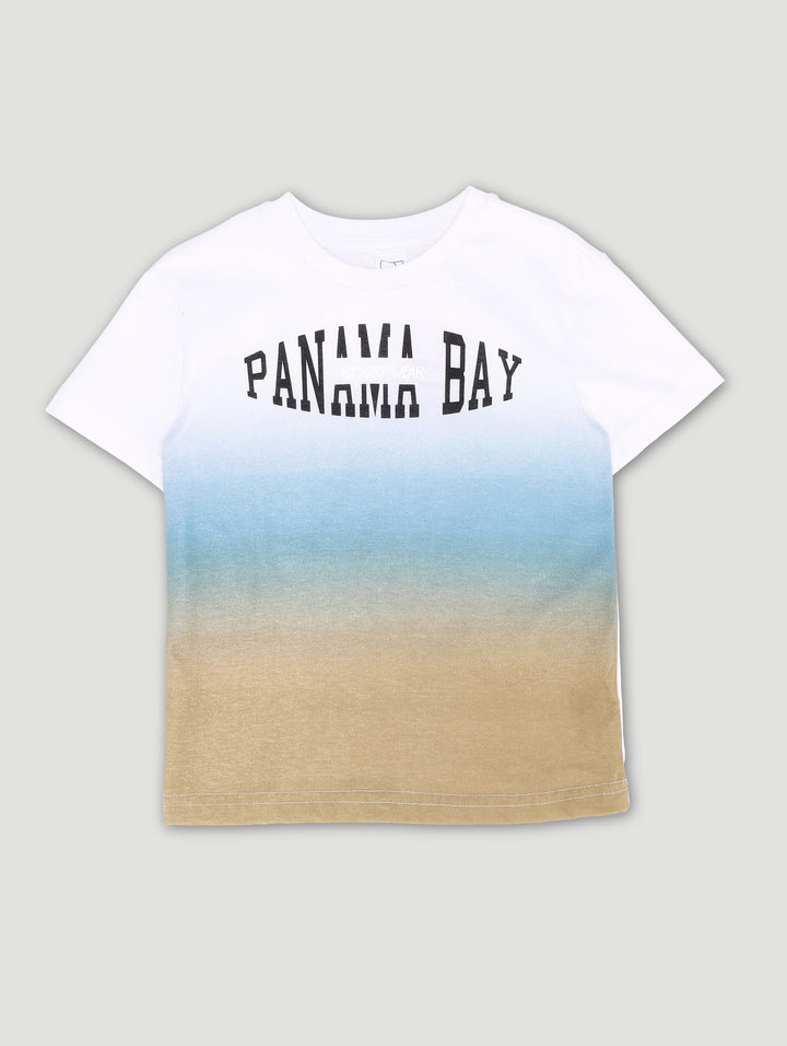 Pre-Boys Ombre Panama Bay Tee - Camel