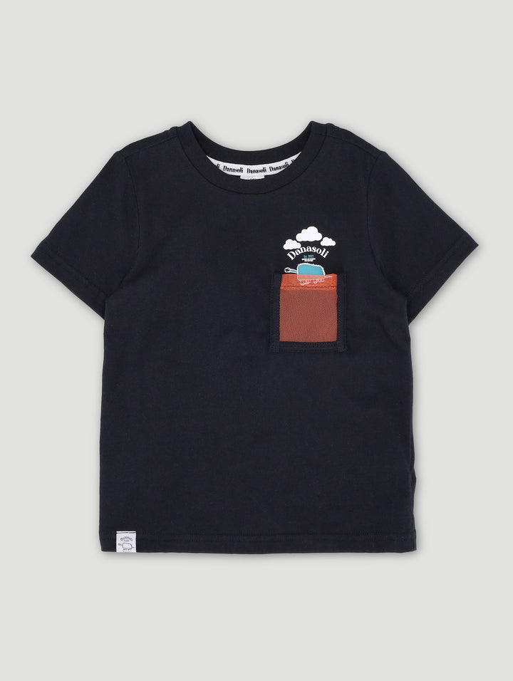 Pre-Boys Mesh Pocket Tee - Black