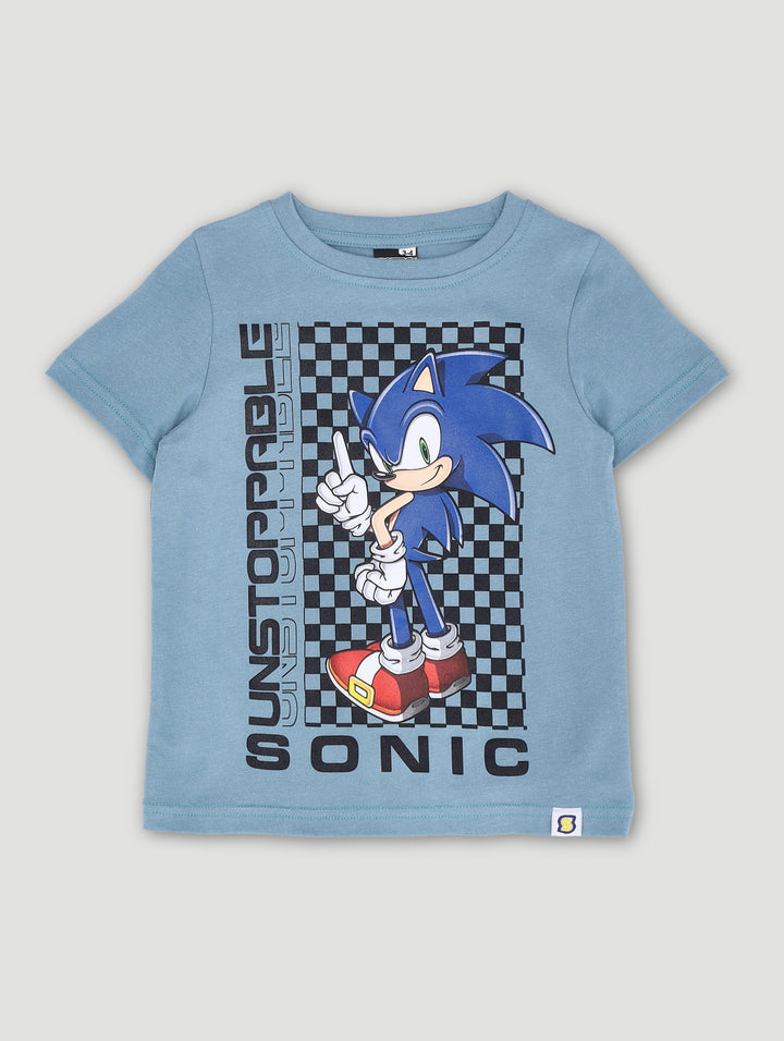 Pre-Boys Sonic Tee - Light Blue