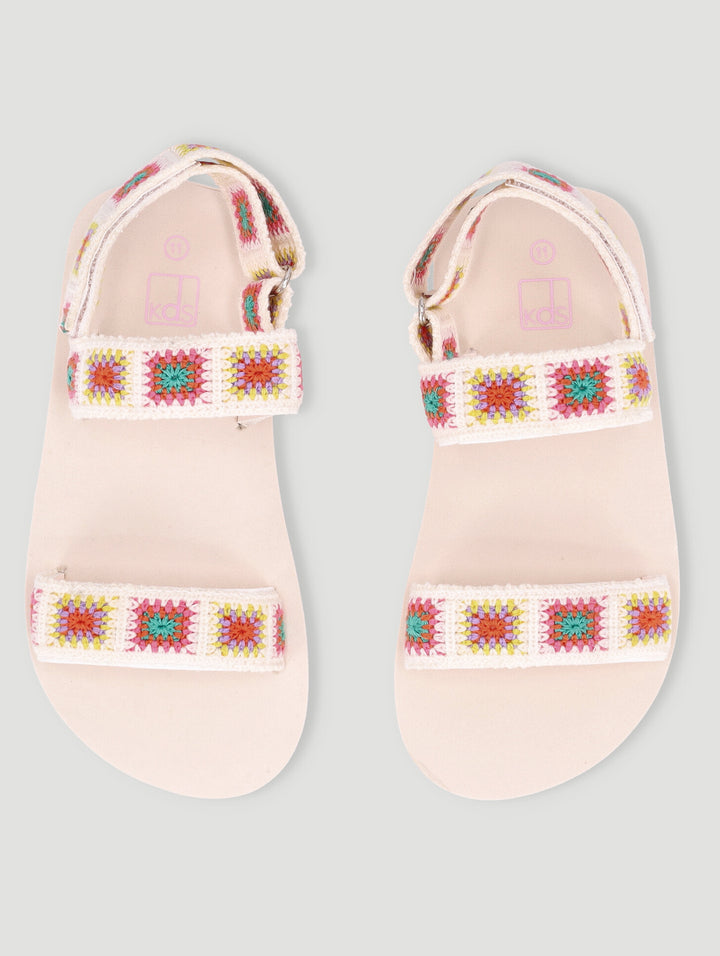 Pre-Girls Crochet Sandal - Multi