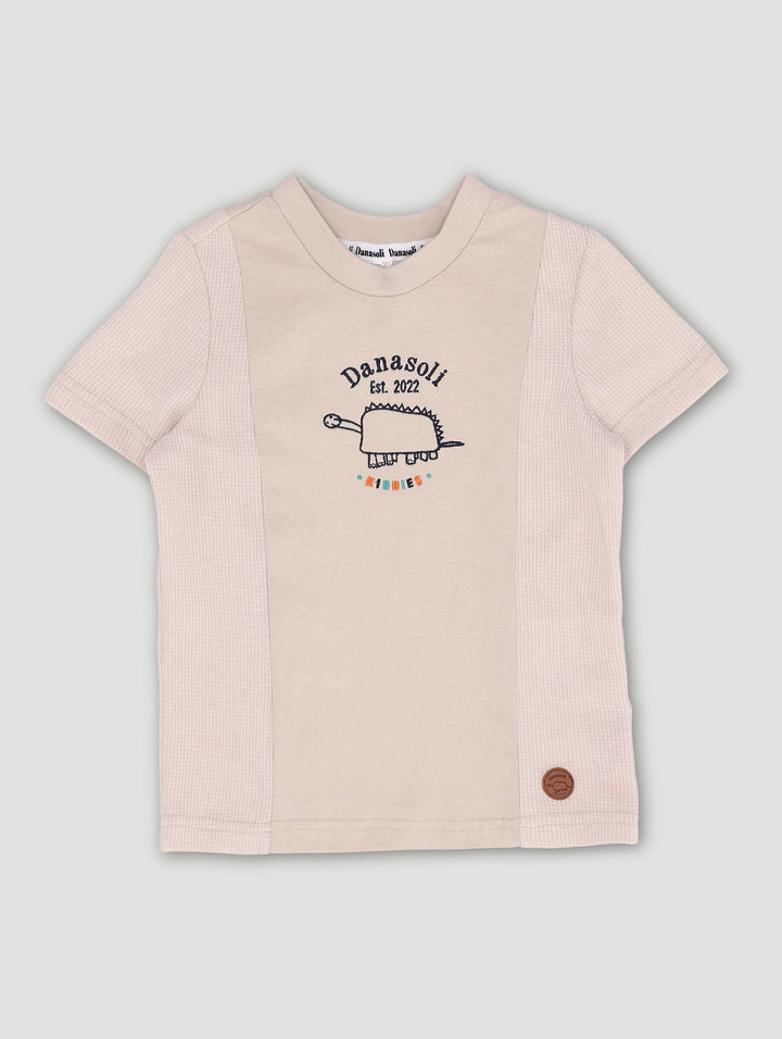 Pre-Boys Textured Danasoli Tee - Stone