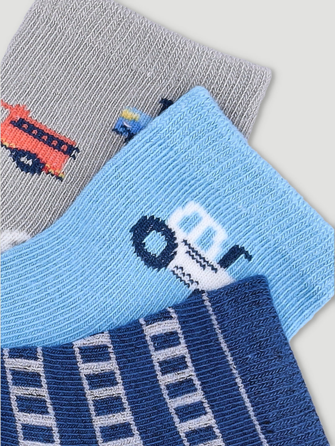 Baby Boys Cars Cotton Socks - Navy