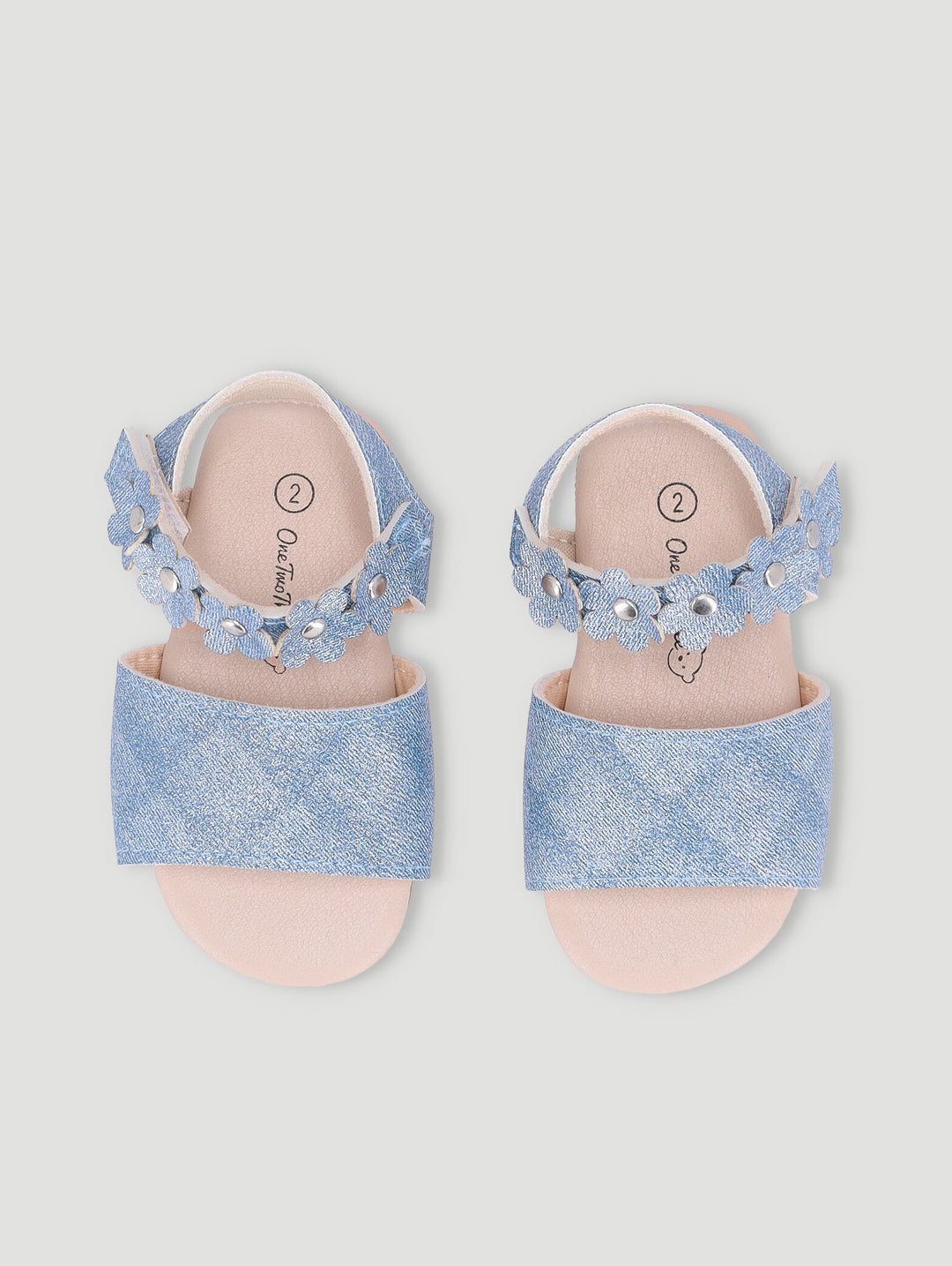 Baby Girls Flower Sandal - Denim