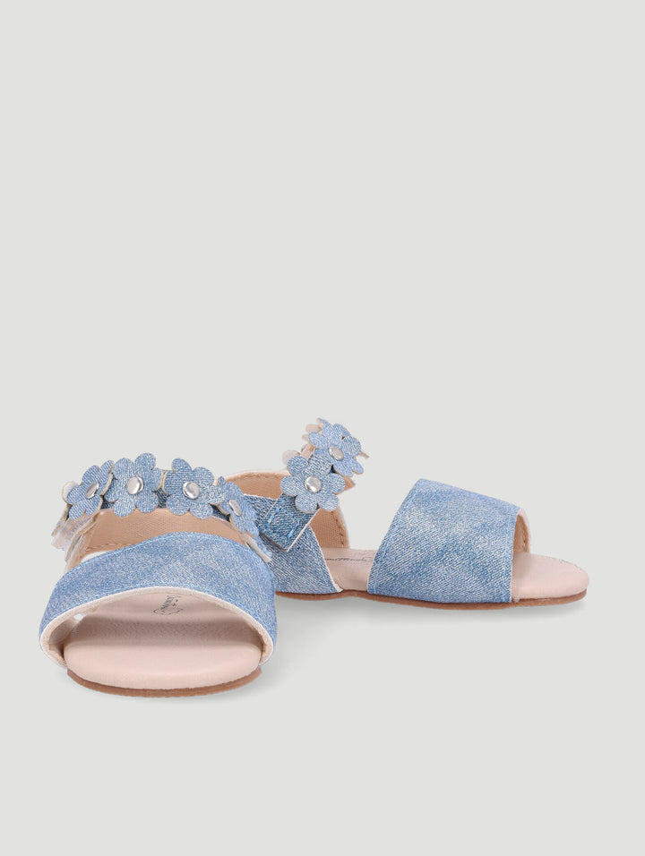 Baby Girls Flower Sandal - Denim