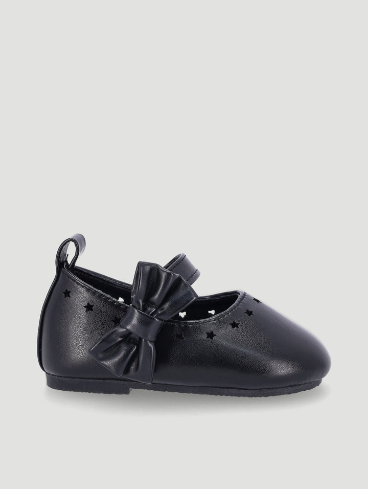 Baby Girls Mary Jane Pump With Bow - Black