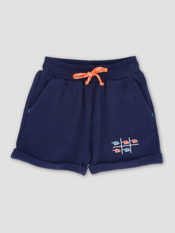 Baby Boys Danasoli Waffle Short - Dark Navy