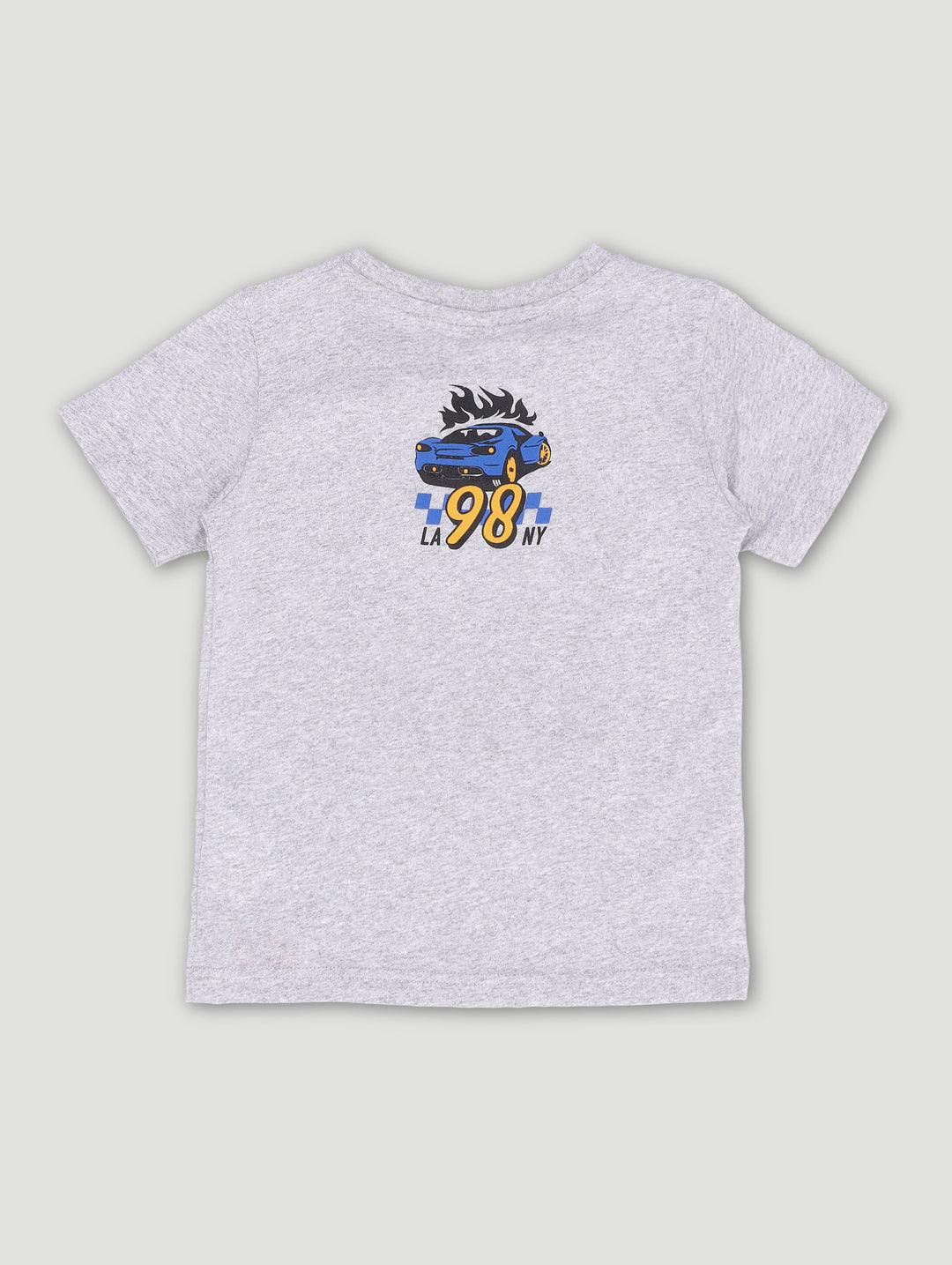 Pre-Boys Race Car Tee - Grey Melange