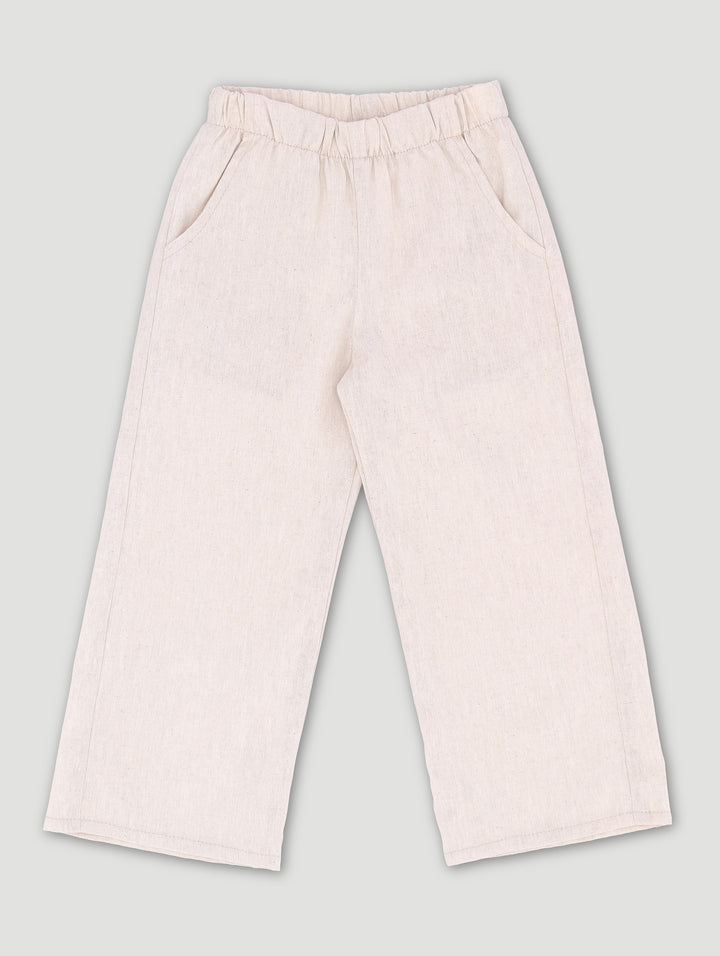 Pre-Girls Linen Pants - Stone