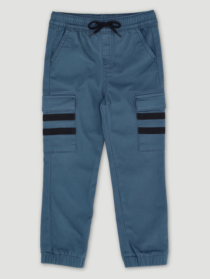 Pre-Boys Tape Cargo Jogger - Dark Teal